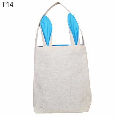 

Easter Lovely Rabbit Ears Cotton Linen Single Handle Gift Tote Bag Handbag