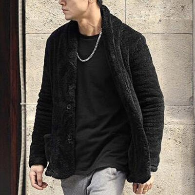 

Mens Casual Plus Size Overcoat Warm Button Autumn Winter Cardigan Thick Coats