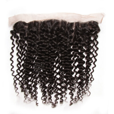 

UNice Hair Company 13"x4" Malaysian Curly Hair Lace Frontal 10-20 Inches 1 Piece Ear to Ear Free Part Closure Virgin Human Hair Fr