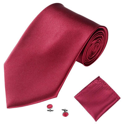 

Mens Fashion Solid Color Suits Ties Necktie Cufflinks Hanky Set Tuxedo Suit