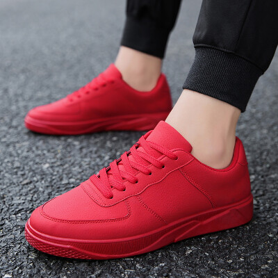 

Red board shoes male Korean version of 100 breathable casual shoes in autumn new social group shoes tide shoes