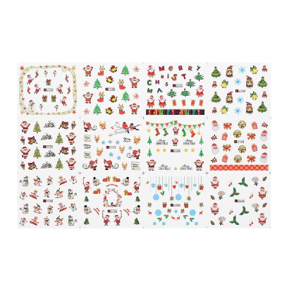 

36sets Halloween Nail Decals Halloween Christmas Stickers Set Nail Art DIY Stickers