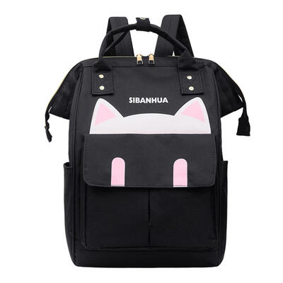 

Cute Cat Print Mommy Travel Backpacks Big Nylon Maternity Nappy Diaper Bags