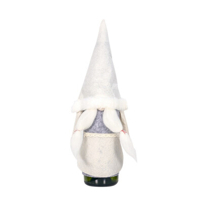 

Christmas Drawstring Decorative Wine Bottle Bags Cover for Ornaments Holiday Dinning Table Decor Party Xmas Festival