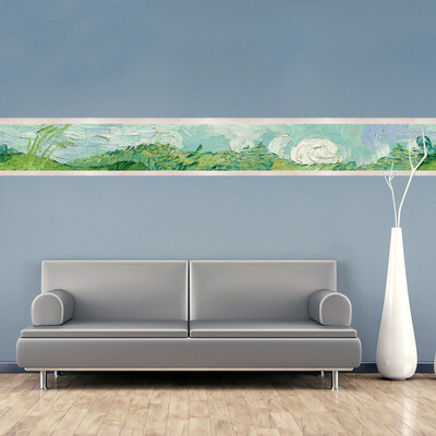 

〖Follure〗PVC Waterproof Tile Floor Waistline Wall Sticker For Kitchen Bathroom Decor
