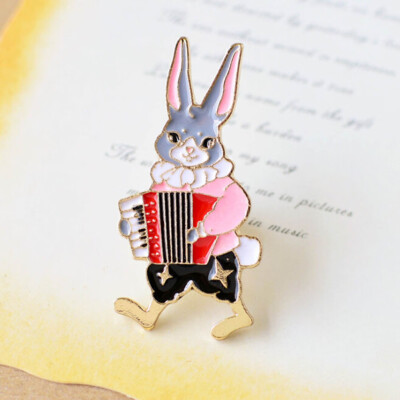 

Charm Cartoon Alloy Boutonniere Pin Forest Concert Bunny Corsage Rabbit Brooch