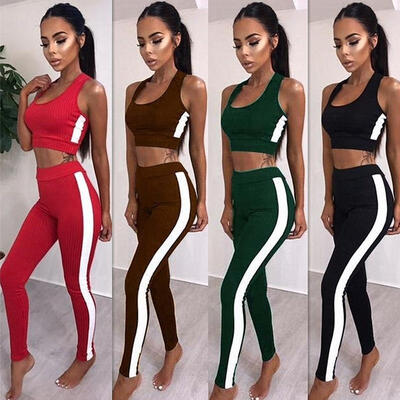 

New Casual Women&39s Sport Suit Tracksuit Casual VestPants Suits Solid Color Hooded Pullover Sweatshirts Sportwear Long