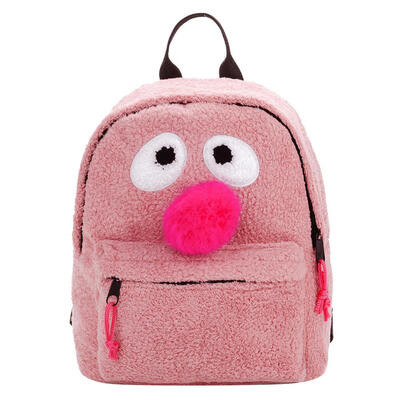 

Cute Cartoon Soft Fleece Backpacks Women Girl Shoulder School Travel Bags