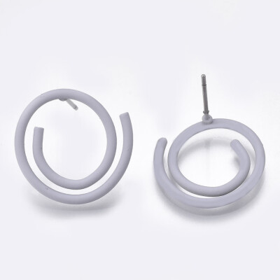 

Spray Painted Iron Ear Studs with Steel Pins Gray 185x185mm Pin 07mm