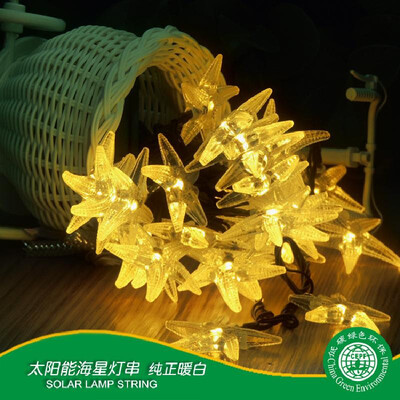 

Foreign trade explosion models solar 20LED starfish Christmas decoration light string eight mode multiple choice waterproof light