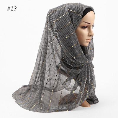 

New Muslim scarf European&American style sequins cross-border headscarf Muslim hijab autumn shawl scarves