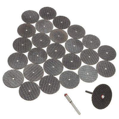 

New 25pcs 32mm Resin Cutting Wheel Cut-off Discs1pc Mandrel for Rotary Tool Set