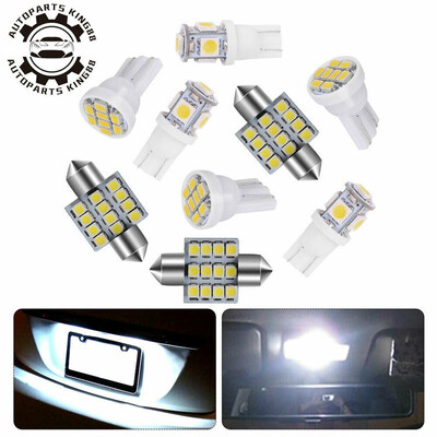 

13x White LED Bulbs Interior Packge Kit Map Dome License Plate T10 & 31mm Lights