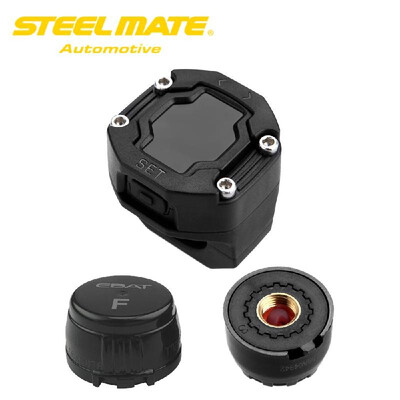 

Steelmate DIY ET-900AE TPMS for Motorcycle Tire Pressure Monitoring System with Waterproof External Sensor Wireless LCD Display