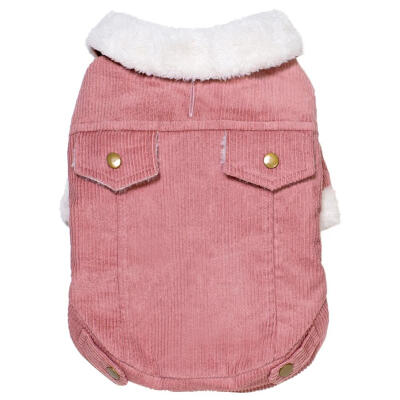 

Cute Dog Cat Costume Corduroy Fleece Thicken Jacket Pet Winter Warm Coat