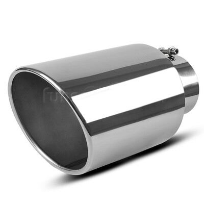 

8" Outlet 5" Inlet Exhaust tip 15" Long Polished Stainless Steel Rolled Edge