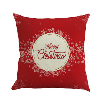 

Christmas Festival Cushion Cover Santa Snowman Printing Pillowcase Sofa Bed Home Decorative Pillow Cover Throw Cushion Cover