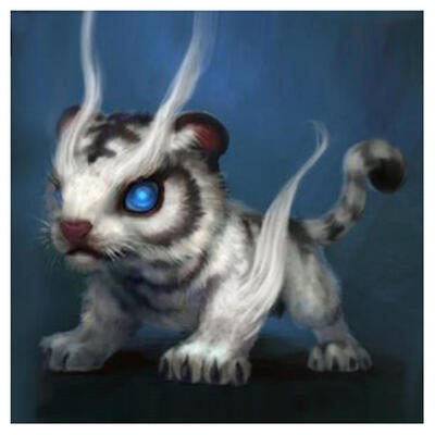 

5D DIY Diamond Painting Small Tiger Cross Stitch Embroidery Rhinestones Kit