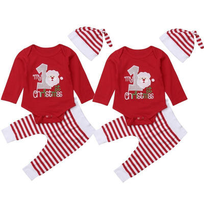 

Newborn Infant Baby Boy Girls Christmas Romper Clothes Outfit Sets Playsuit