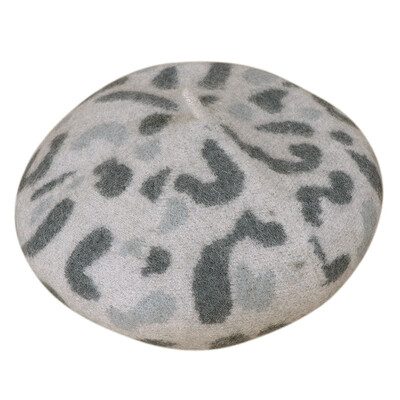 

The new Korean version of the 2019 camouflage beret vintage pumpkin hat art wool tweed thickened warm 100 womens hat