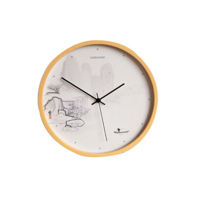 

Gobestart LATECOMER New Clock Watch Wall Clocks Silent Wooden Home Decoration Living Room