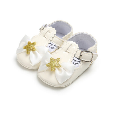 

Baby girl shoes cute bow princess shoes stars soft bottom toddler girls shoes First Walkers