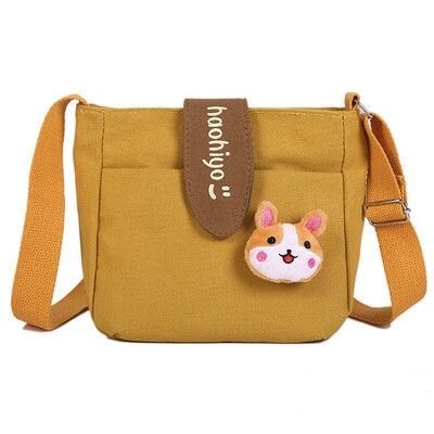 

Japanese&Korean ins Wind bag Girl College cute canvas bag female student Korean version oblique satchel girl one shoulder smal