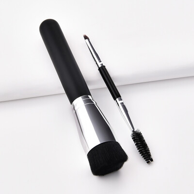 

〖Follure〗2PCS Cosmetic Black Brush Face Makeup Brush Powder Blush Brushes Foundation Tool