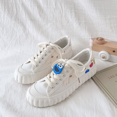 

Sesame Street small white canvas womens shoes autumn shoes new red Korean students Joker Hyun-a Kim summer 2019 tide shoes