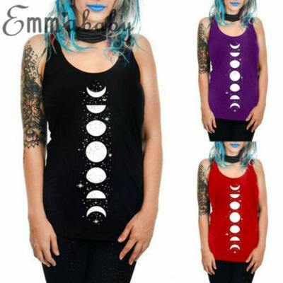 

Women eclipse of the moon Vest Tank Top T-shirt Vest Sleeveless Tops Plus Size