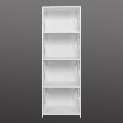 

4 Tiers Smart storage Shelving Unit Shelf Bookcase Display Shelf for Bedroom