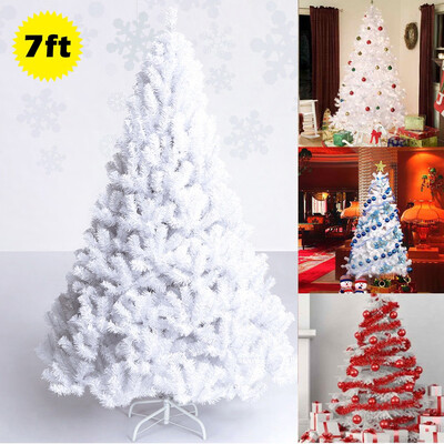 

7 ft White Artificial PVC Christmas Tree w Stand