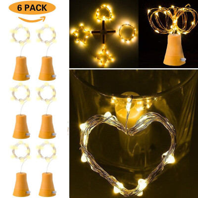 

〖Follure〗6pcs Solar Powered10 LED Night Fairy Waterproof Warm White Wine Bottle Lights