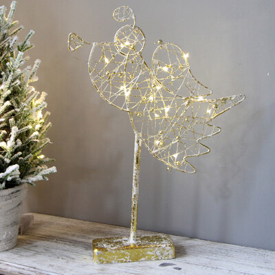 

〖Follure〗Christmas Desk Luminous Gift Iron Decoration Elk Snowman Home Decoration