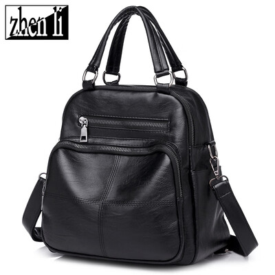 

New PU leather solid color European&American style multi-purpose female bag simple popular small shoulder bag