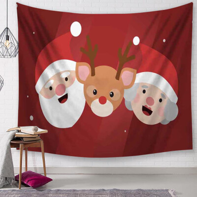 

Siaonvr Christmas Tapestry Santa Print Wall Hanging Tapestry Art Home Decor