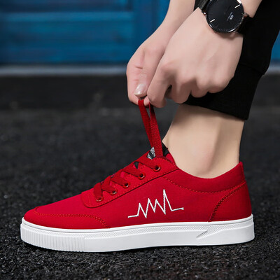 

2019 new summer mens shoes trend Korean version of mens tide shoes summer canvas casual shoes small white shoes shoes