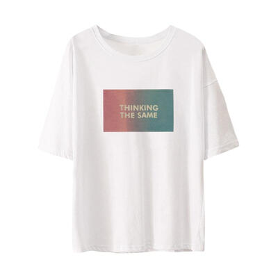 

Fashion Women Short Sleeve Letter Printed Casual T-Shirt Summer Female Tees