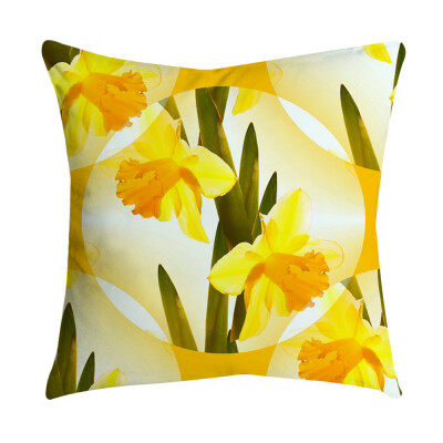 

〖Follure〗Pineapple Leaf Yellow Pillow Case Sofa Car Waist Throw Cushion Cover Home Decor