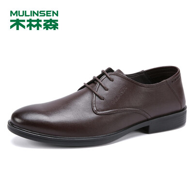 

Mulinsen MULINSEN business casual leather lace simple mens office dress shoes brown 43 yards SS97109
