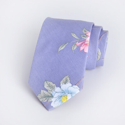 

Mens Korean version of the casual narrow cotton tie printing 7 cm 2019 summer new tie custom manufacturers spot