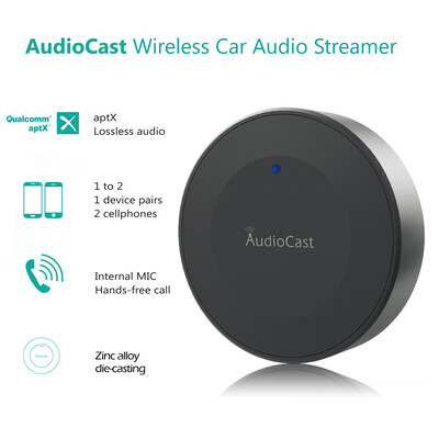 

BA10 AudioCast Wireless Bluetooth Music Receiver Apt-X Mini HiFi Stereo Airmusic Car Kit Audio Speaker Hands-free with Mic for Car