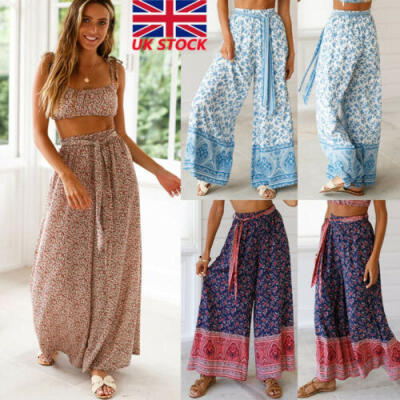 

Women Baggy Harem Pants Boho Hippie Wide Leg Gypsy Yoga Palazzo Casual Trousers