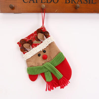 

Many memories of Christmas decorations Christmas tree ornaments children Christmas gifts large Christmas gloves gift wishing bag candy bag American brushed wool gloves deer