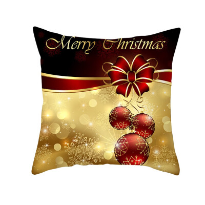 

〖Follure〗Christmas Pillow Case Glitter Polyester Sofa Throw Cushion Cover Home Decor