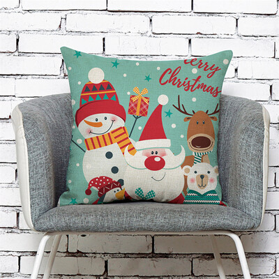 

Siaonvr Home Decor Cushion Cover Merry Christmas Pillowcase Sofa Throw Pillow Covers