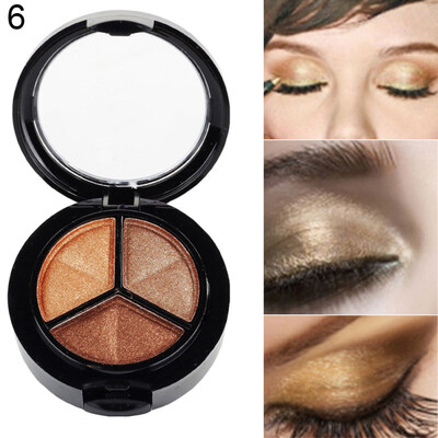

3 Colors Eyeshadow Natural Smoky Cosmetic Eye Shadow Palette Set Beauty Make Up
