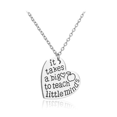 

Teacher Present Necklace Pendant Creative Teachers Day Gift Love Necklace Trend