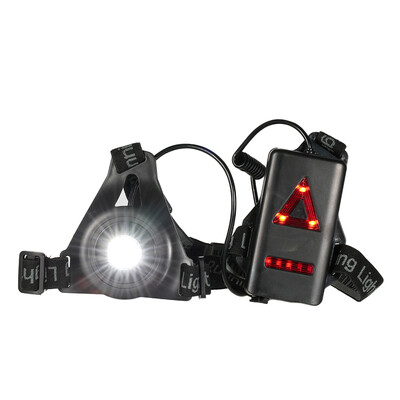 

Outdoor LED Chest Light Rechargeable Night Running Light Flashlight with Removable Fixing Band for Camping Hiking Running