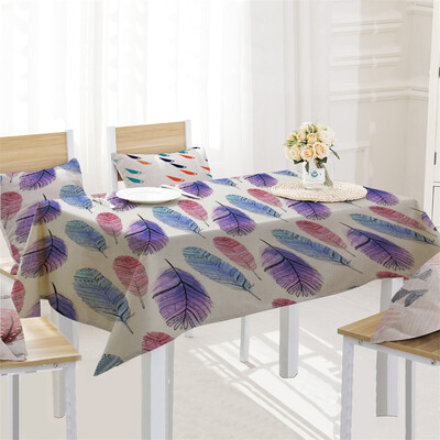 

Toponeto Feather Table Cloth Linen Tablecloth For Kitchen Decorative Dining Table Cover